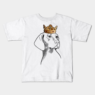 Plott Hound Dog King Queen Wearing Crown Kids T-Shirt